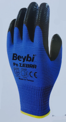 Beybi Pn Zebra Nitril Eldiven - Mavi