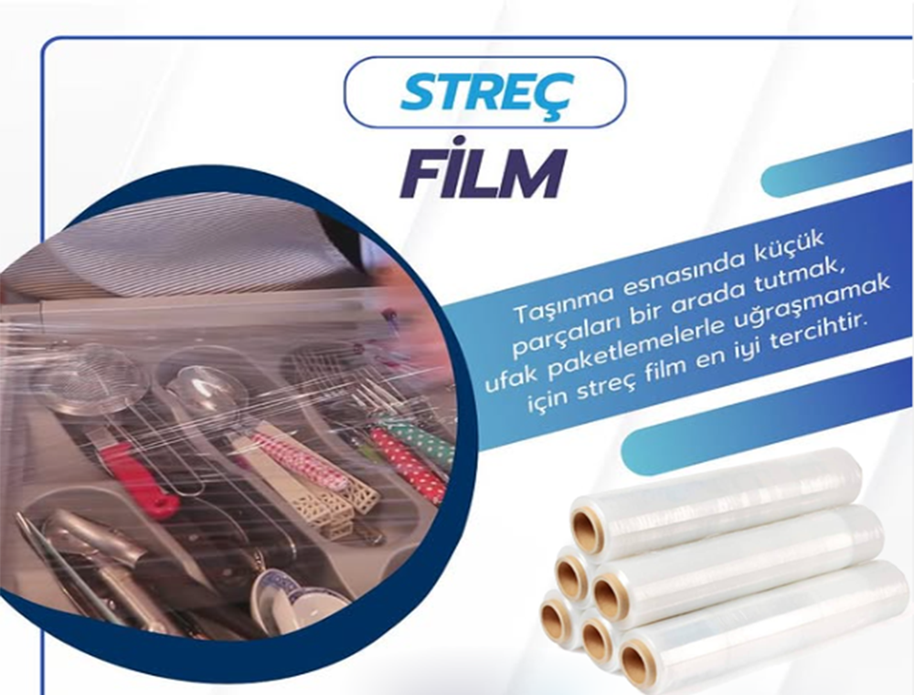 PALET STREC FİLM 50 CM x 300m EL TİPİ ŞEFFAF 17 MİC